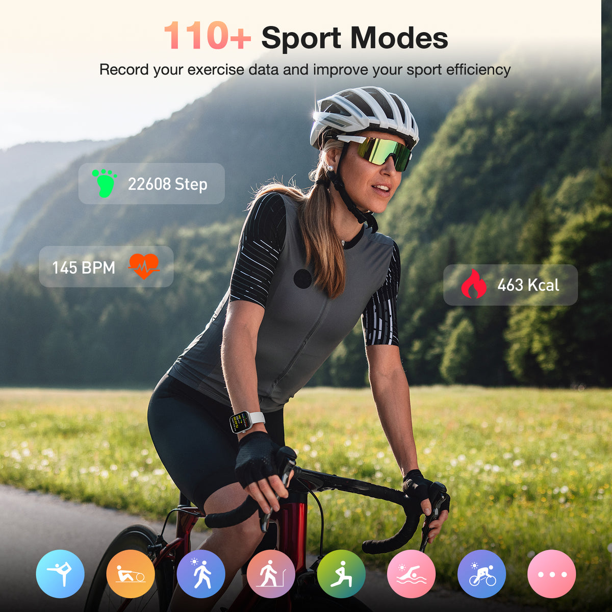 ACHOICE Smart Watch for Women Men, 1.91" HD Screen with Alexa, Fitness Tracker with 110+ Sport Modes, Smartwatch with Bluetooth, Fits for Android/IPhone/Samsung, Gift for White