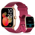 ACHOICE 1.85"HD Smart Watch for Women Men, Fits for Android and iPhone, 120+ Sports Mode Fitness Tracker, Smartwatch with Bluetooth Call/Answer, Alexa Built-in, IP68 Waterproof, for Gift Red