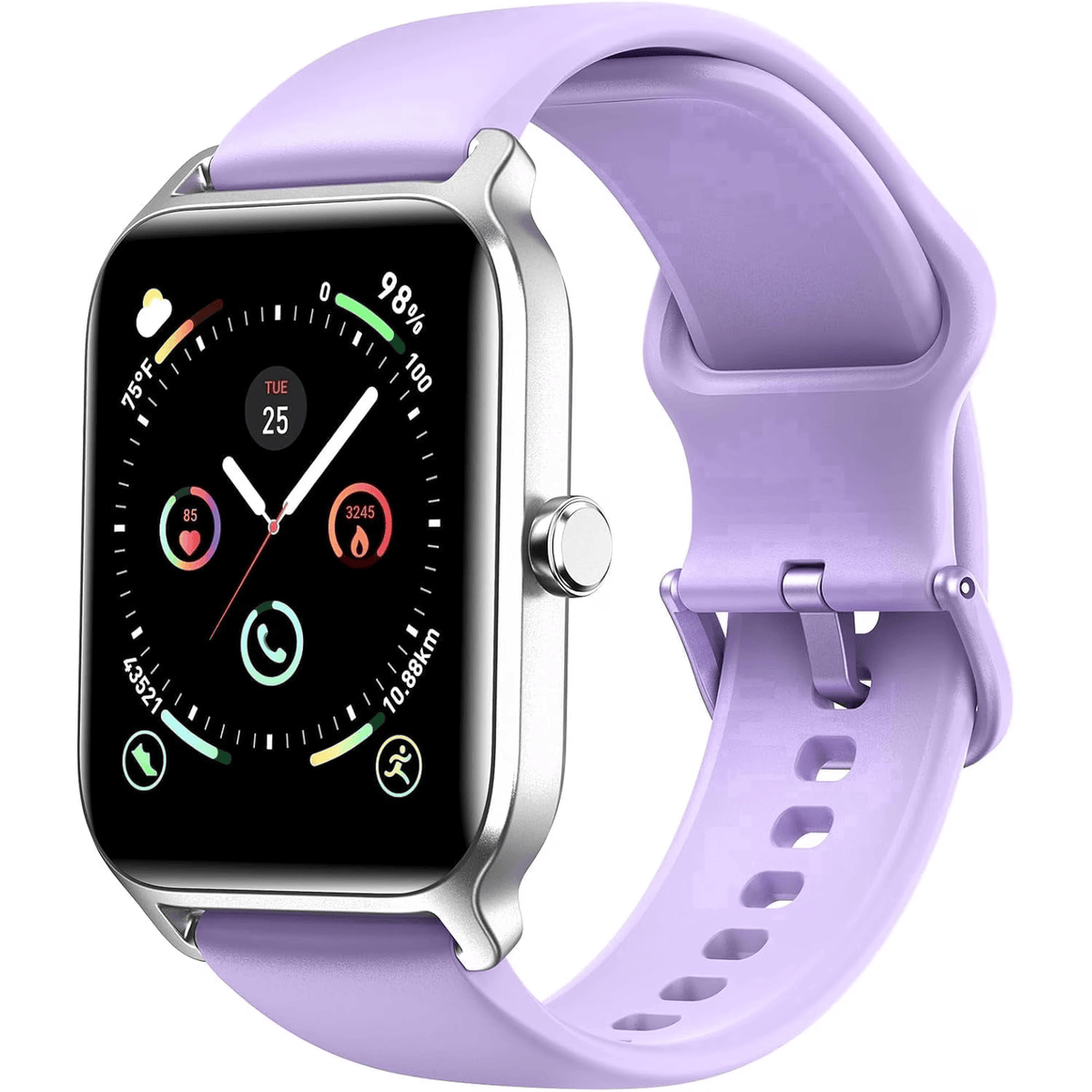 ACHOICE 1.8" Smart Watch for Women Men, Fits for Android and iPhone, Fitness Tracker with Bluetooth Call, Smartwatch with Alexa Built-in, 105+ Workout Tracker, IP68 Waterproof, for Gift Purple